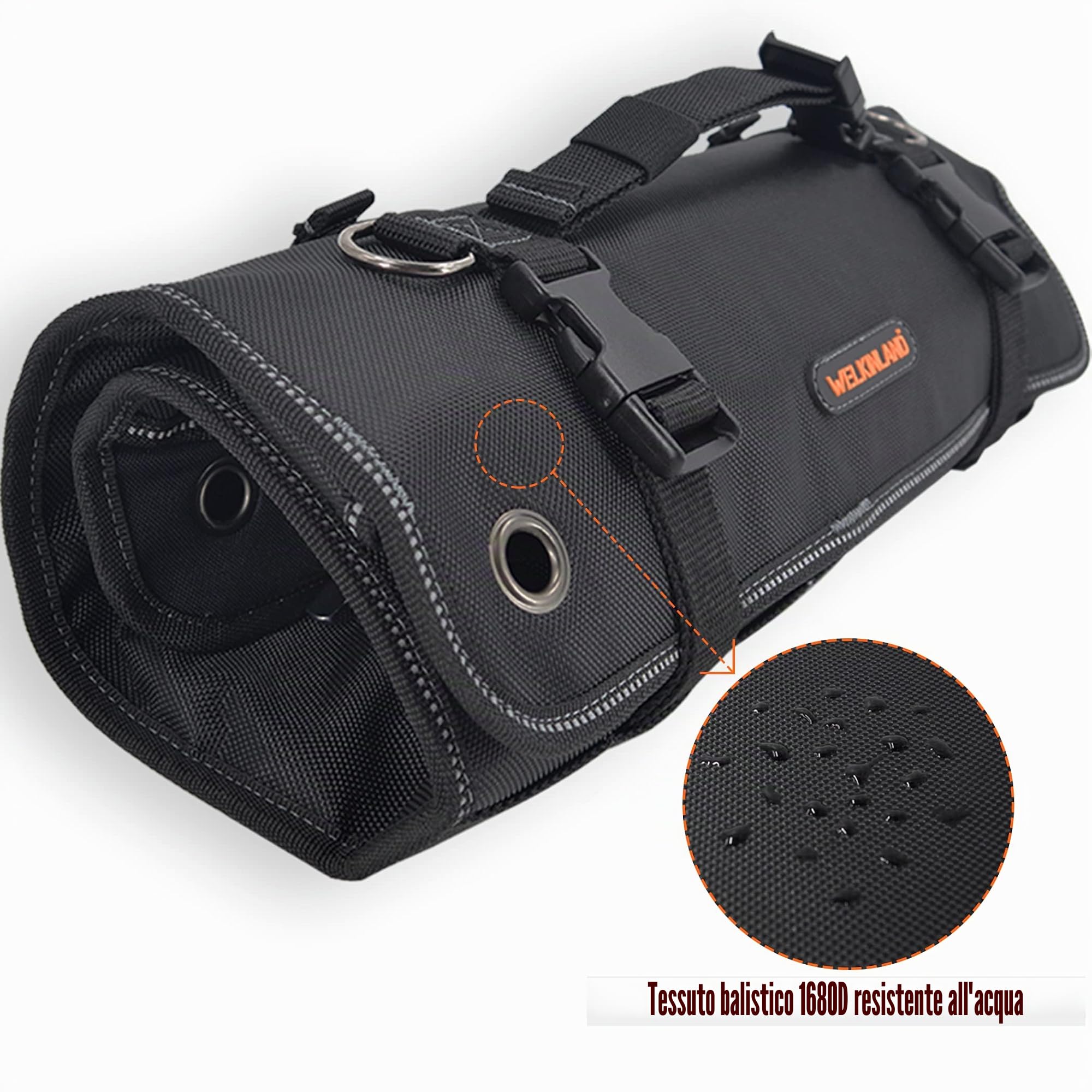 WELKINLAND 22 tasche chiave a rullo portautensili, 0,6 – 3,2 cm, custodia per chiavi inglesi (strumenti non inclusi)