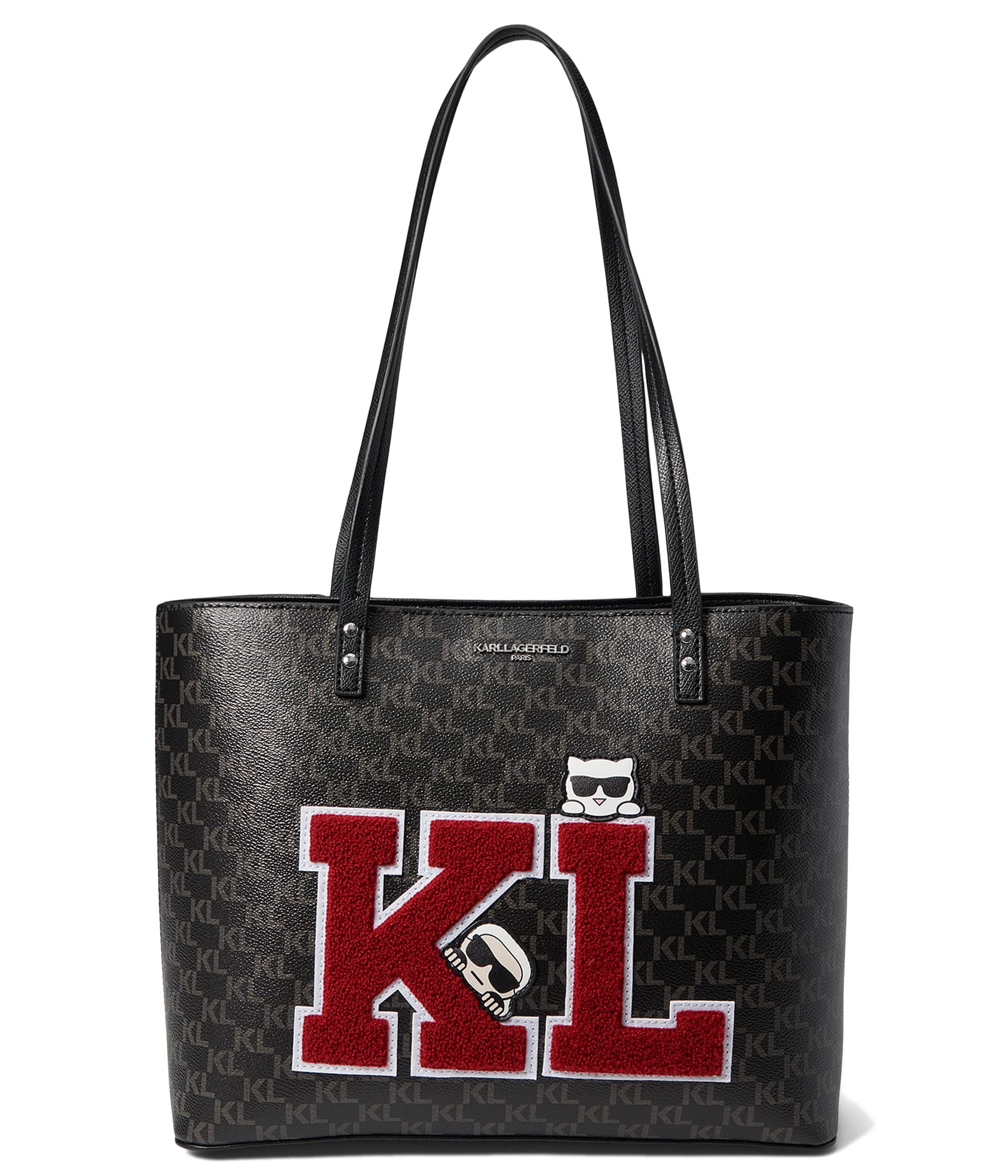 KARL LAGERFELDParis Adele Tote Black Logo Combo One Size