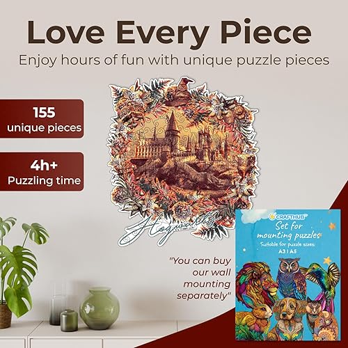 Miniatura 9 de Rompecabezas de Harry Potter para adultos de madera de calidad  A3 rarezas finas con 201 piezas  Rompecabezas con formas únicas  Juegos familiares