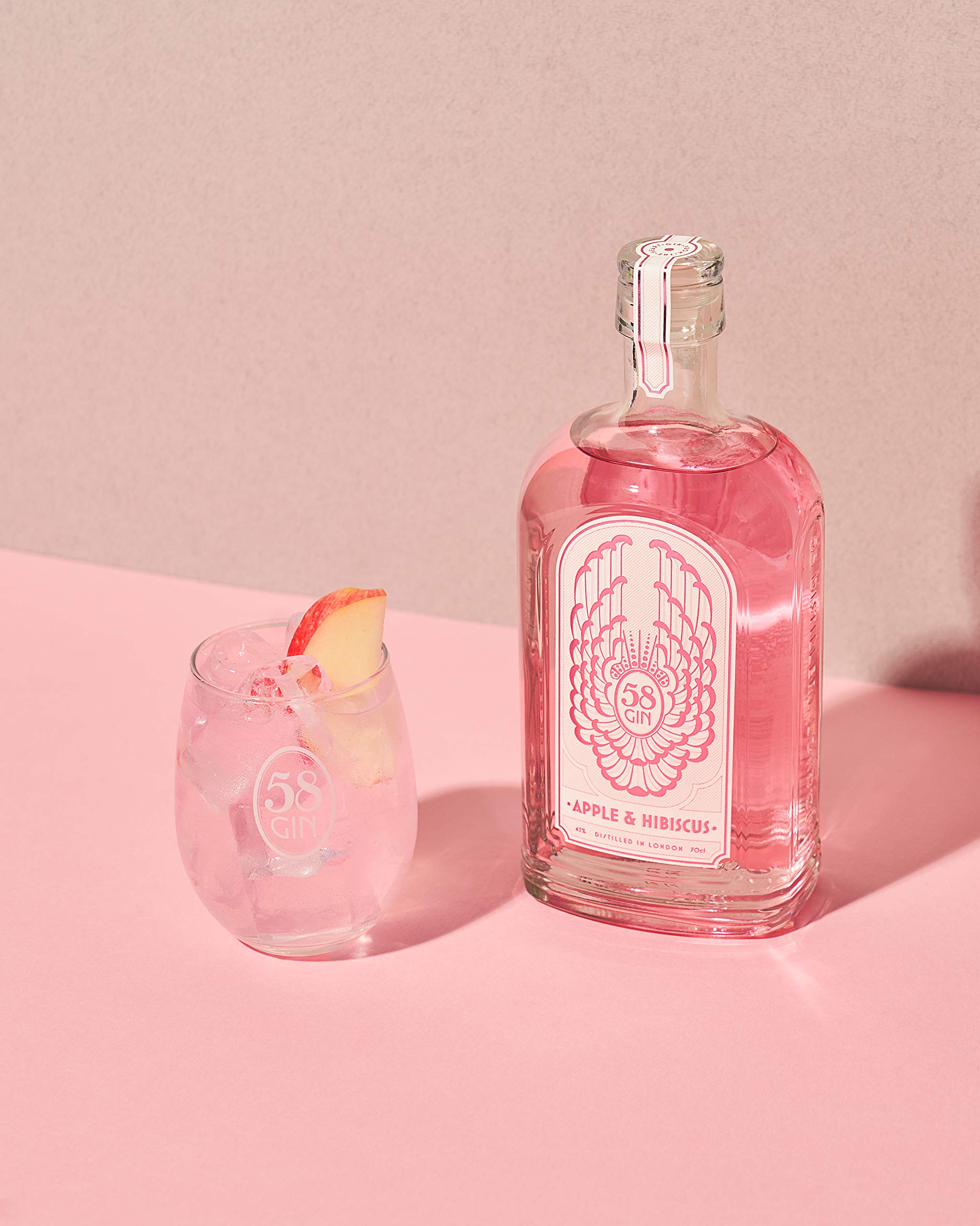 58 Gin - Pink Apple and Hibiscus Gin, 70cl : Amazon.co.uk: Grocery