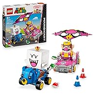 LEGO Super Mario: Mario Kart – Wario e Re Boo - Giocattolo Interattivo con 2 Macchine