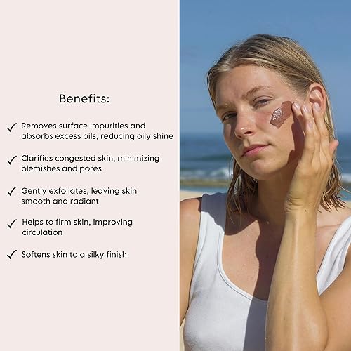 Miniatura 3 de Kashmir Pink Máscara de arcilla del Himalaya, rica en minerales, máscara de arcilla totalmente natural para piel opaca y propensa al acné, minimiza