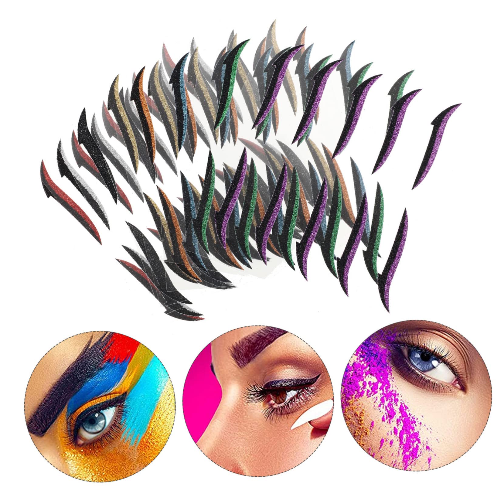 200pares Pegatinas De Delineador De Ojos Autoadhesivas De Tiras De Párpado Doble Para Maquillaje Rápido y Solución Para Ojos Pequeños y Delineado Preciso