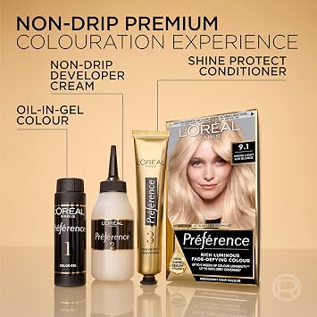 L'Oreal Paris Preference Permanent Luminous Hair Dye, 7.23 Dark Rose Gold | Luminous Permanent Rich Hair Colour, Long Lasting Brilliance, Achieve Radiant Salon-Inspired Results