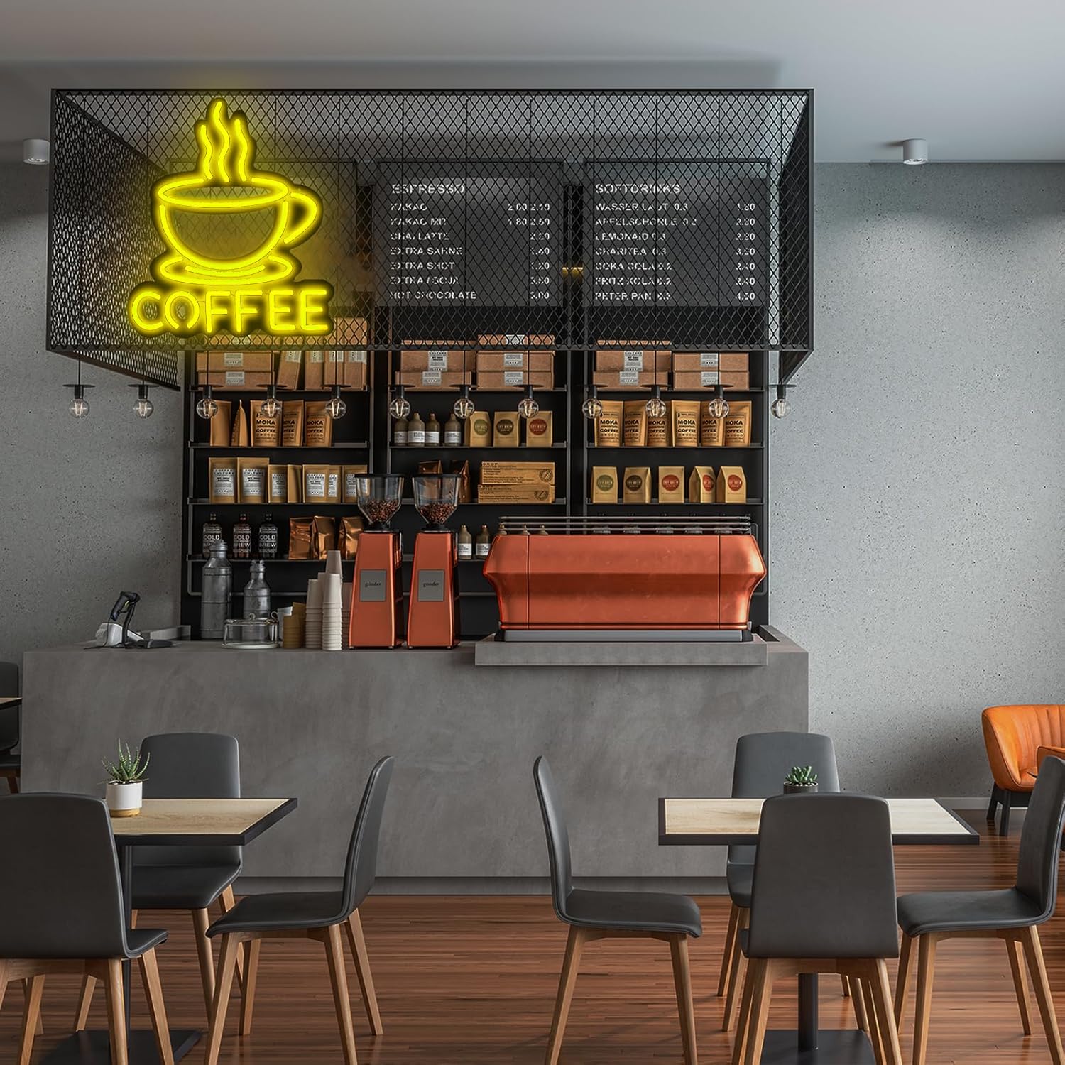 Coffee Neon Signs,NeonCoffee Led Sign Dimmable Usb Powered CoffeeSigns Wall Decor For CoffeeBar,CoffeeStation,Cafe Shop,Restaurant Home Decor,14.6 * 12 inch