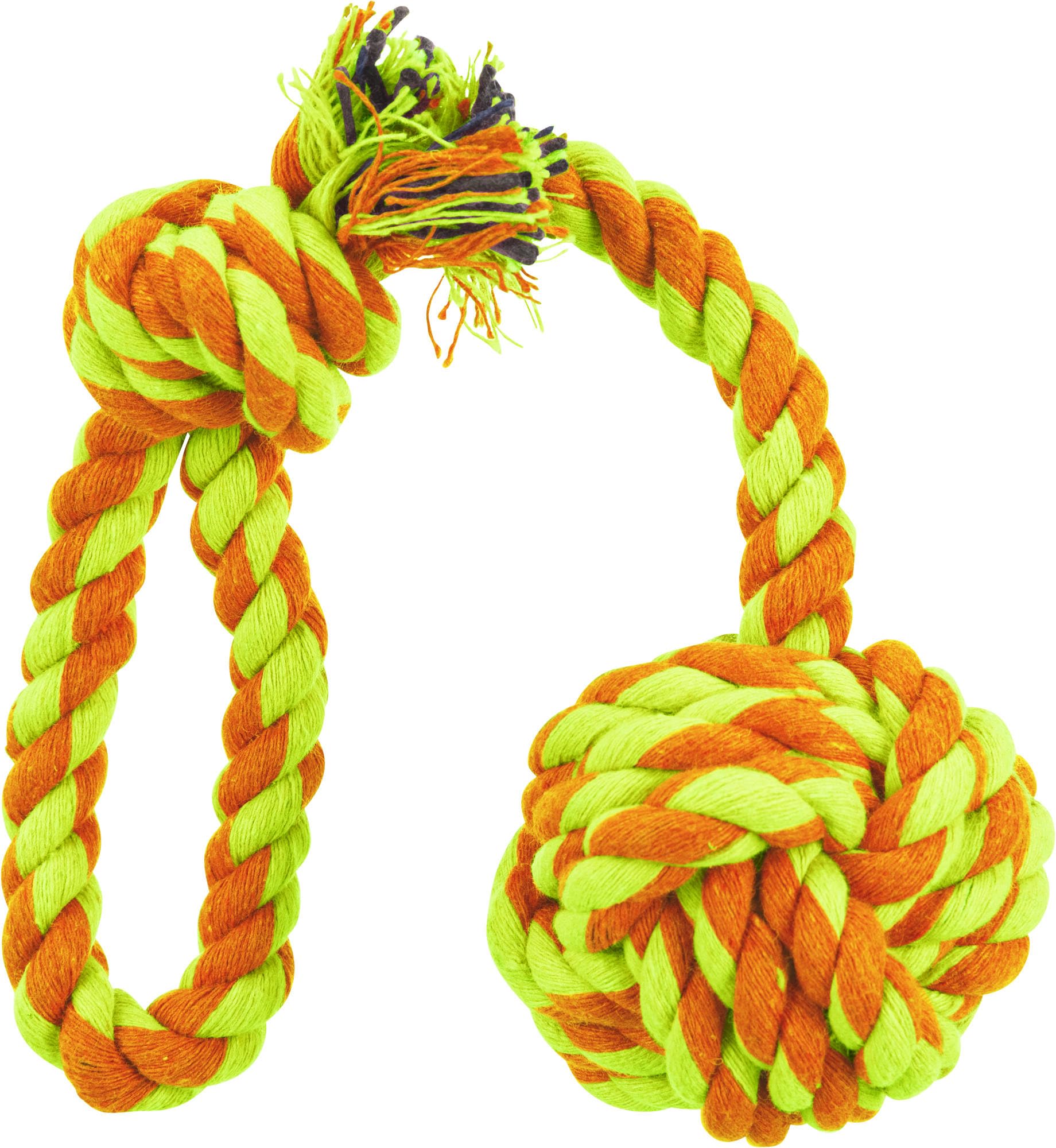 Trixie Assorted Rope With Knot Ball Dog Toy - X 30Cm Size 5.5