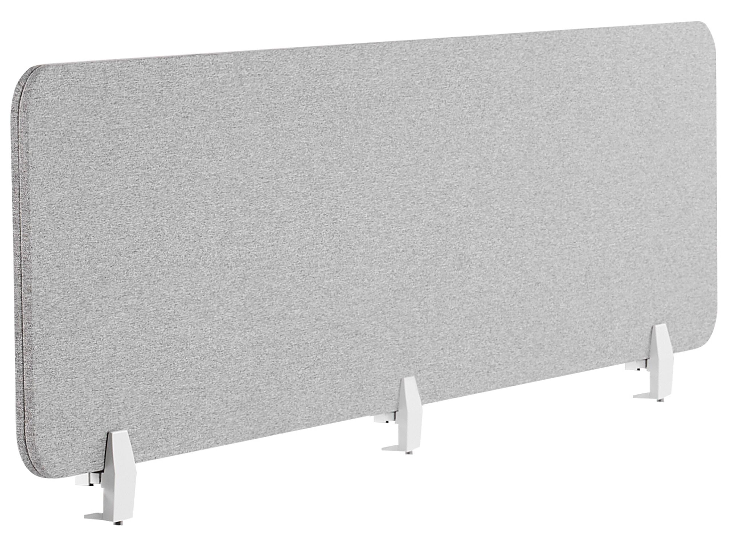 Beliani Pannello Divisorio Fonoassorbente in PET 180 x 40 cm Grigio Chiaro