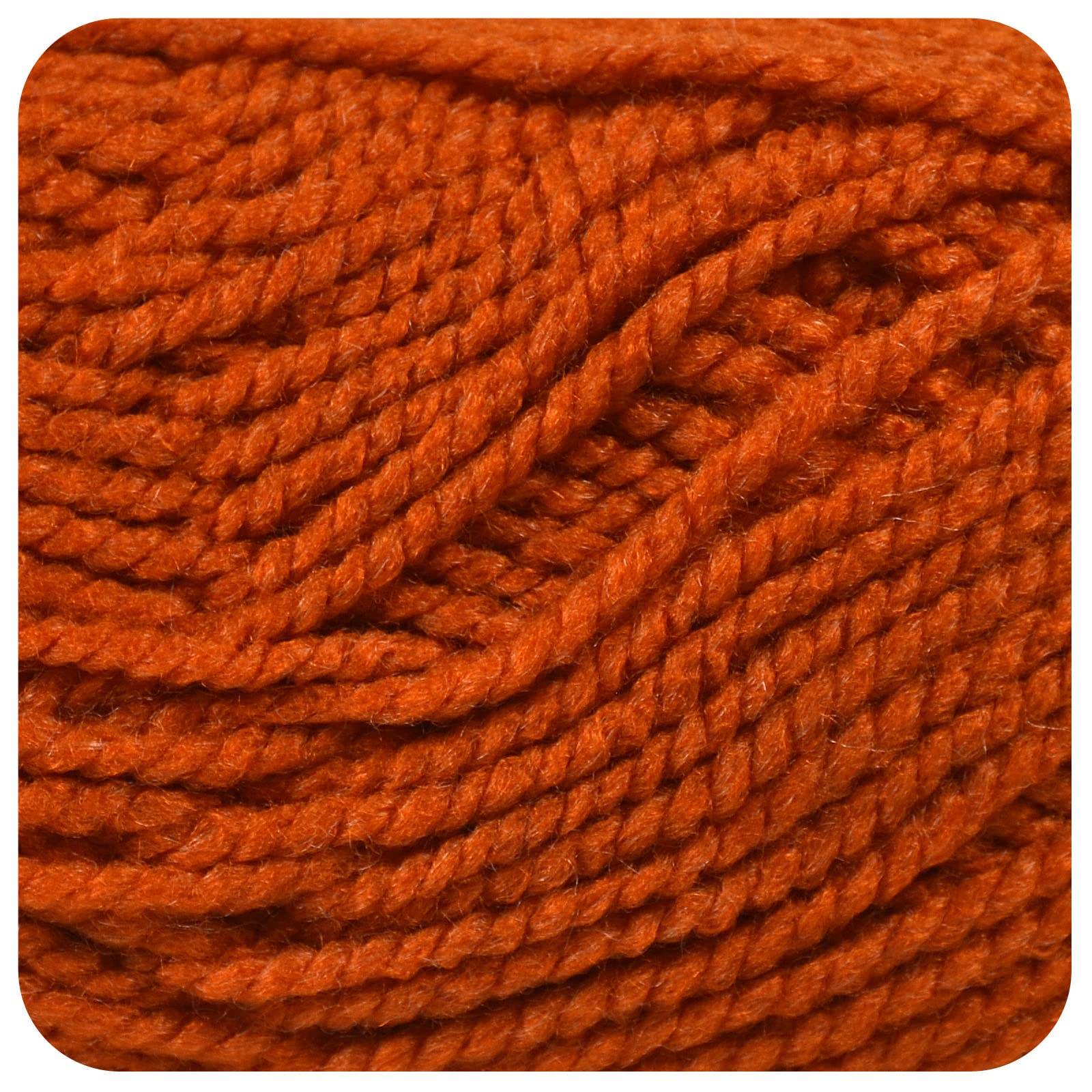 King Cole Big Value Chunky Knitting Yarn 100% Acrylic Wool 100g Ball (Burnt Orange 3491)