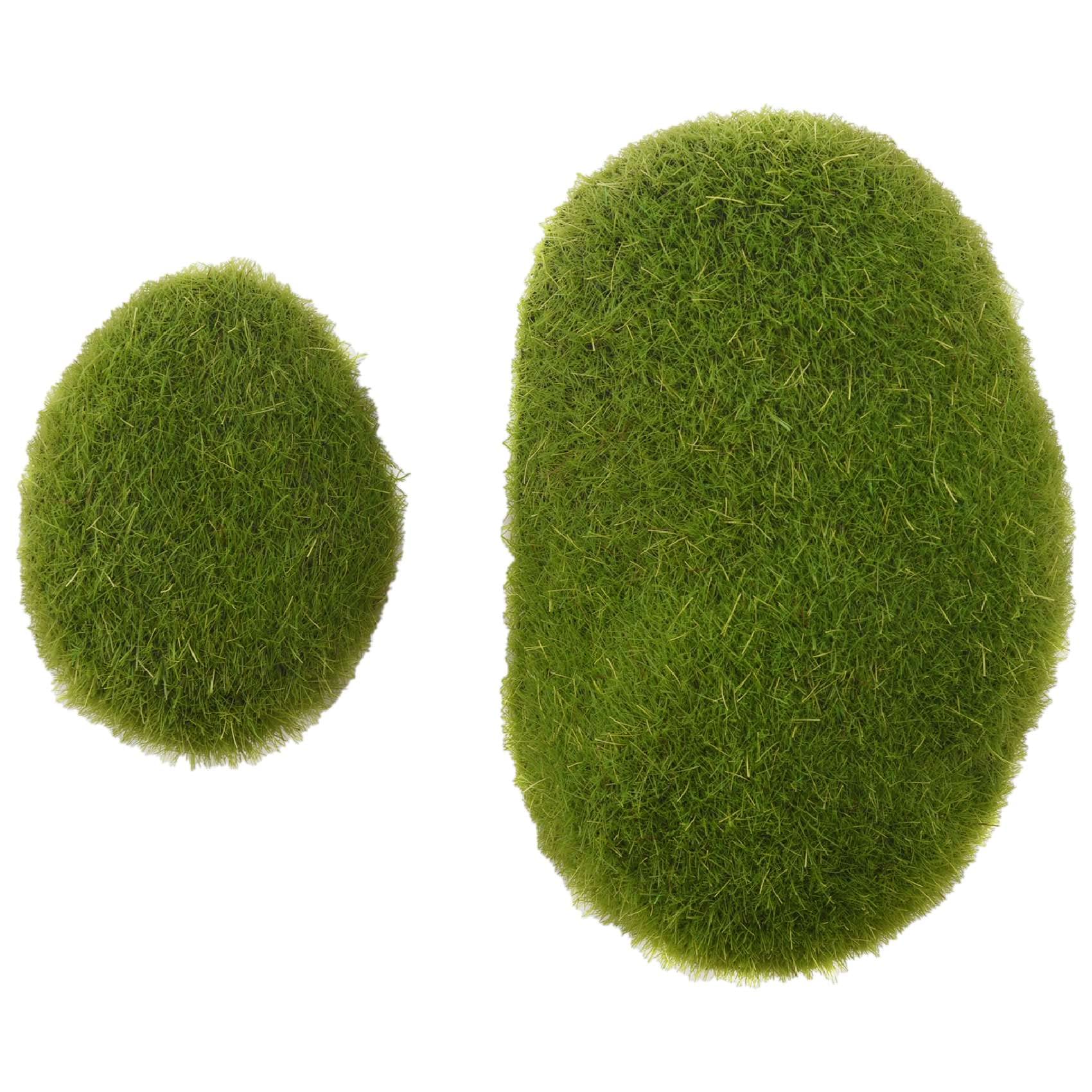 Ksrnsne 20 Pieces 2 Sizes Rocks Decorative Faux Green Moss Covered Stones