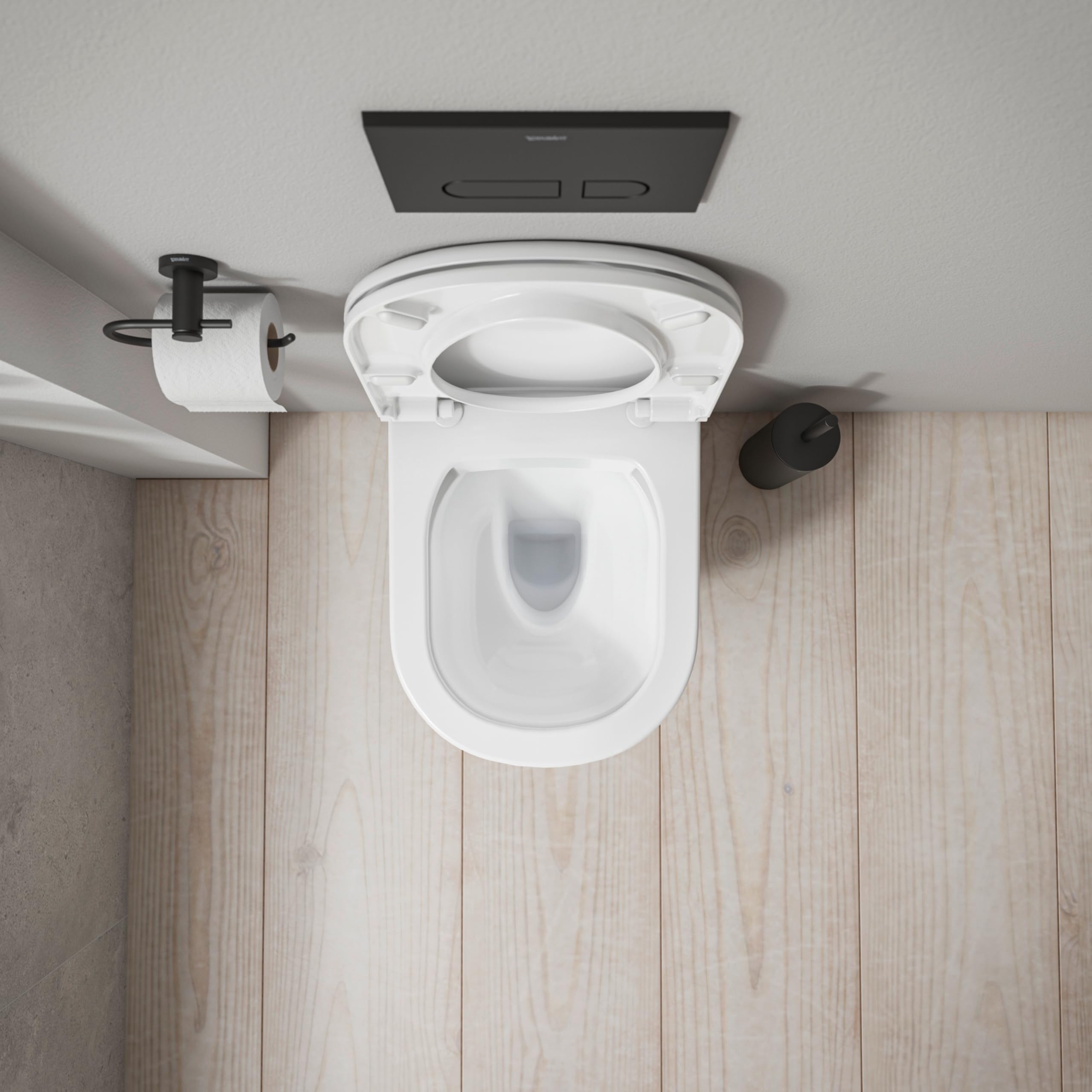 Duravit D-Code WC suspendido Compact, lavable, sin borde, 370x480x360mm, blanco brillo intenso, 2515090000