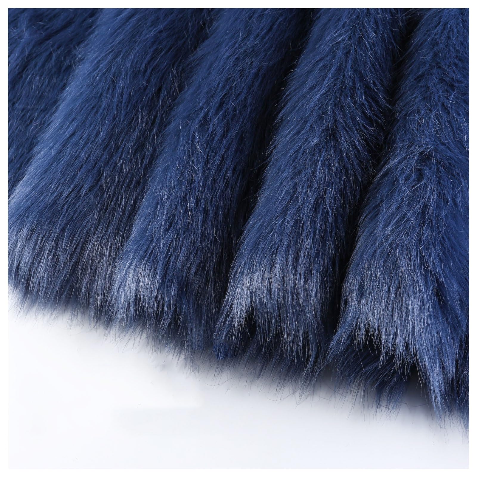 Krótkowłosowa tkanina ze sztucznego futra, Materiał na sztuczne futro z długim włosiem 5 cm Miękka tkanina(Blue 5,50 * 180cm)
