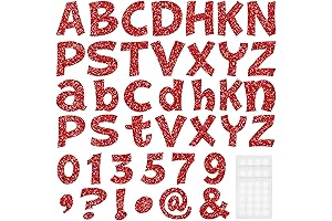 Colarr 216 Pcs Glitter Bulletin Board Letters: Education Essentials with Shimmering Appeal