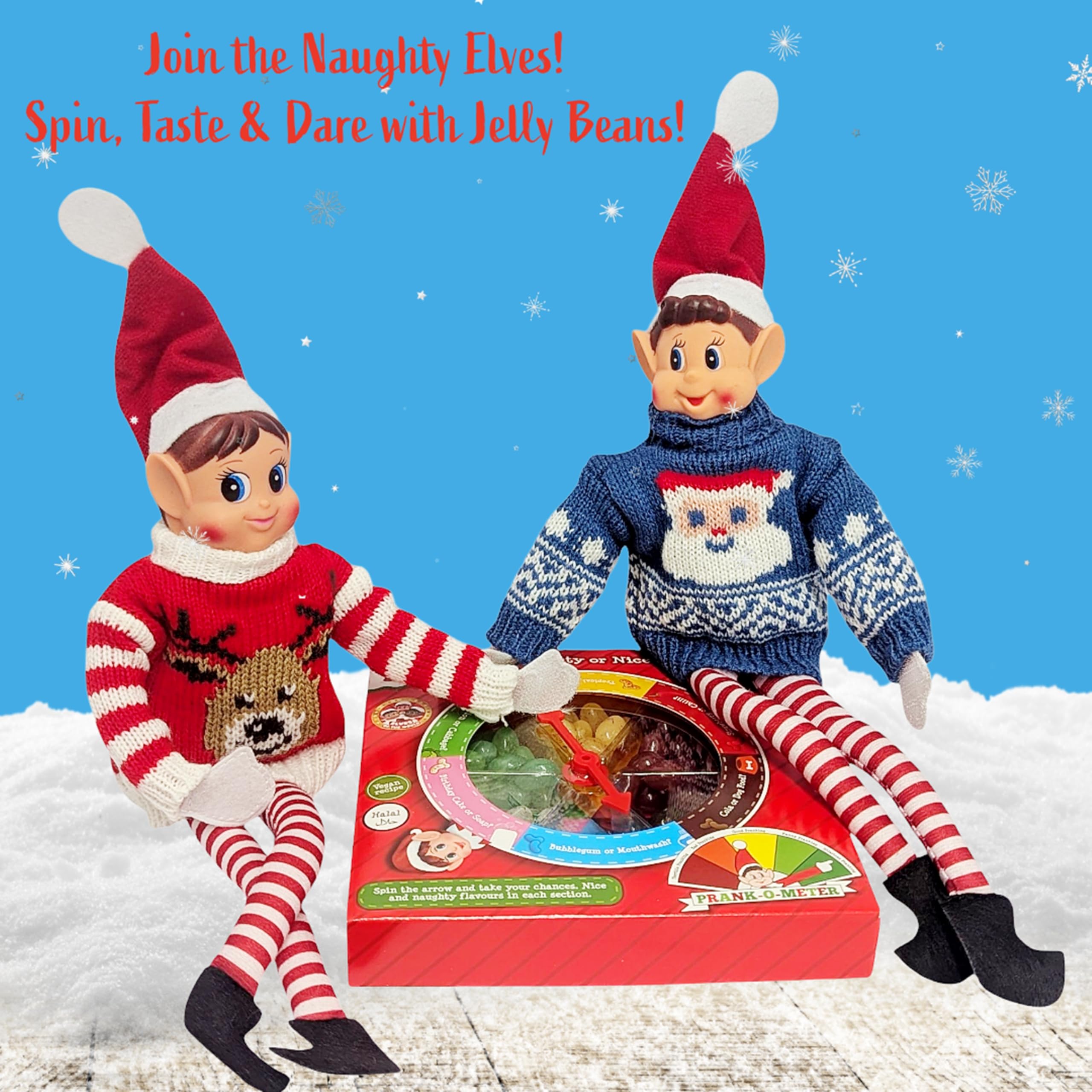 Elves Behavin' Badly Book + 2 Elf Dolls, A Year In The Life Of Elfie And Elvie A4 Book 24 Colourful Illustrations With 2 X 10 Elfie And Elvie Dolls