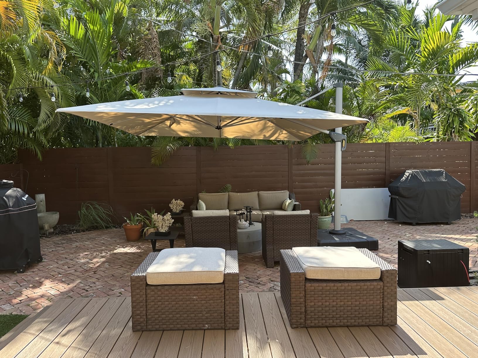 Amazon.com : PURPLE LEAF 10ft Patio Umbrella Outdoor Square Large