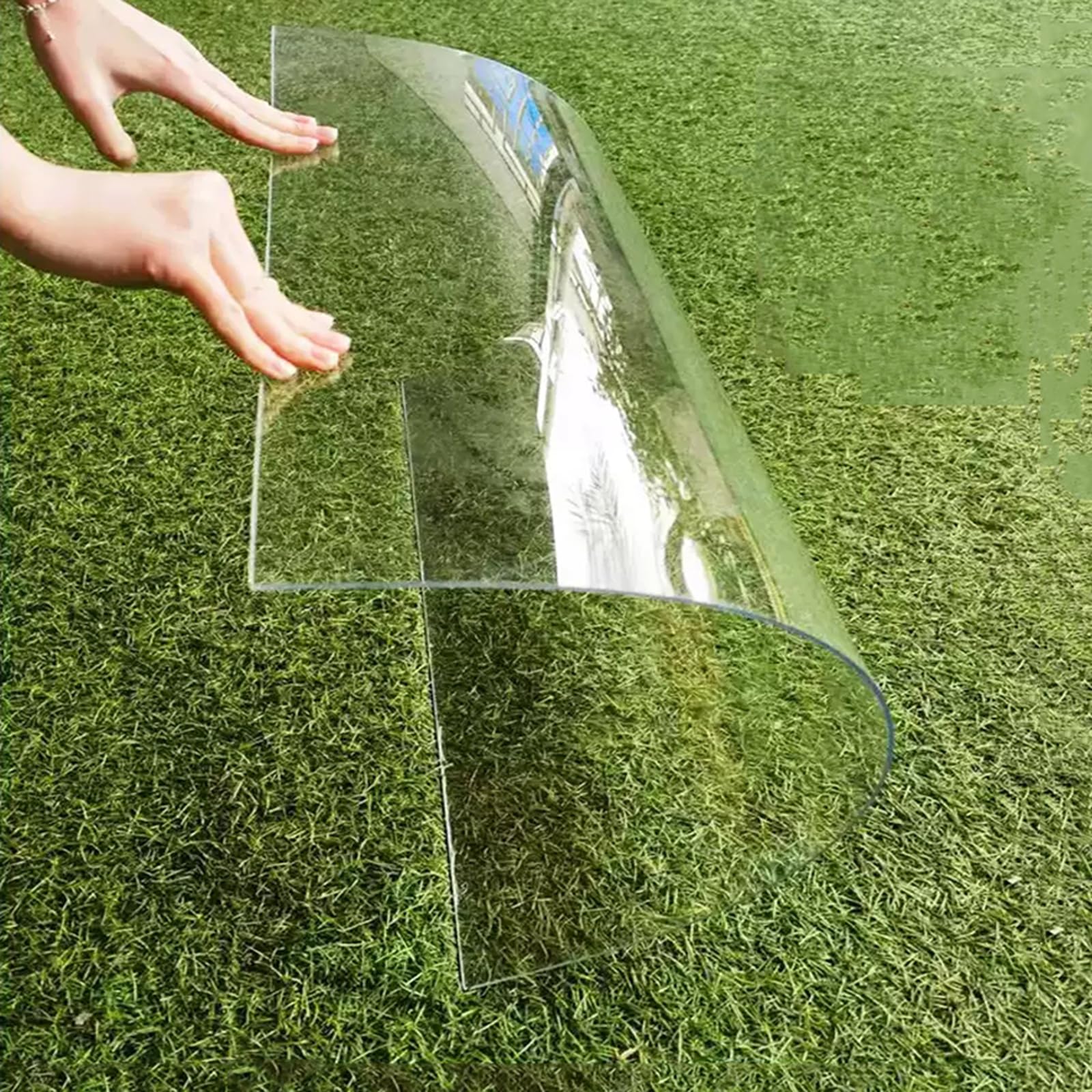 X1NGFU Polycarbonat Dachplatten - Transparente Gewächshausplatten 60x200cm | UV-Beständig & Wetterfest