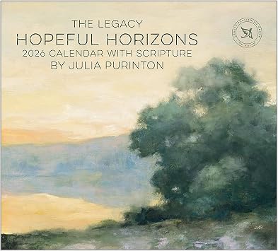 Legacy Publishing Group 2026 Wall Calendar 12-Month Schedule Organizer 12 x 13 Inch Paper With Brass Grommet Hopeful Horizons