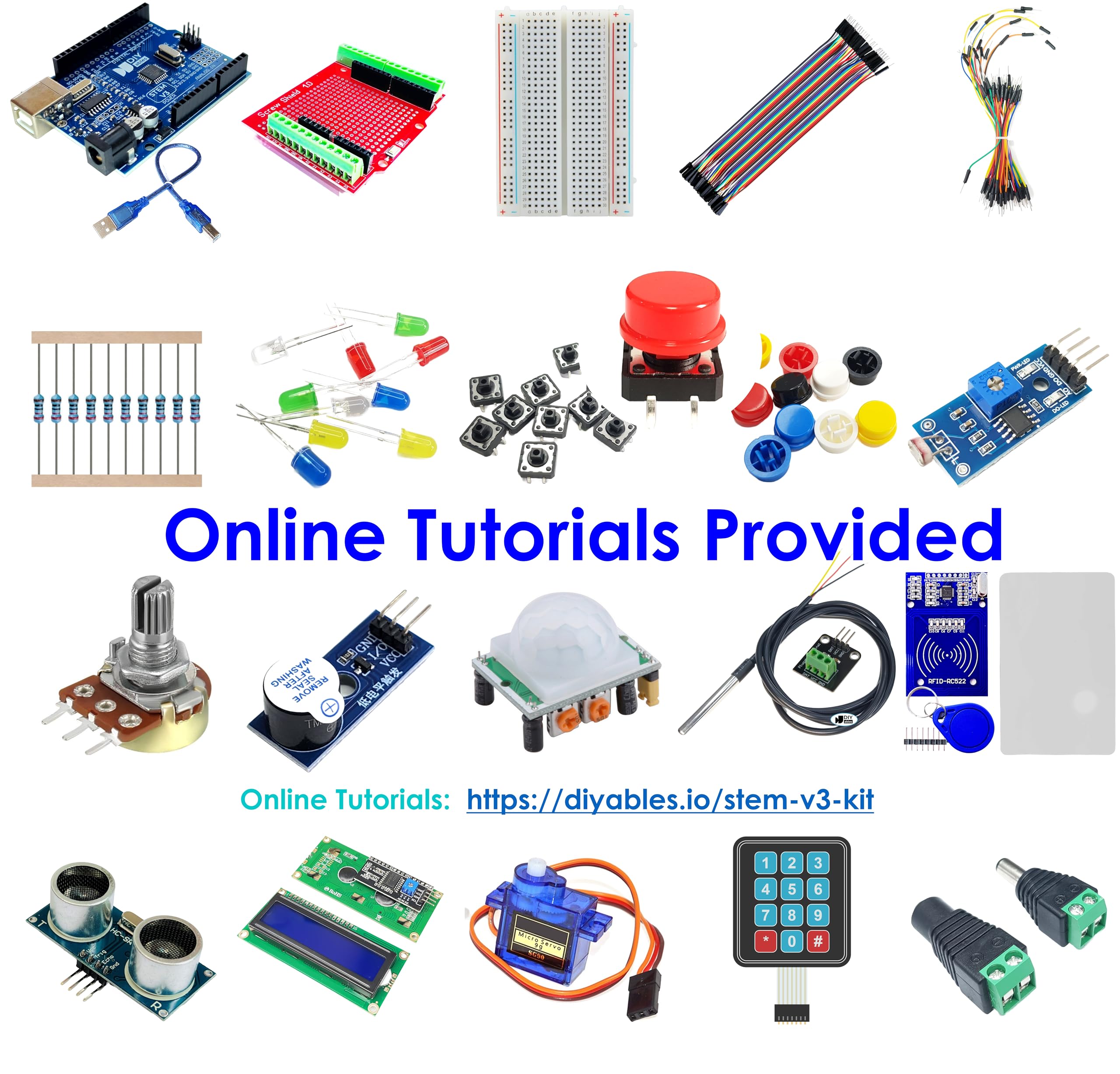 Amazon.com: DIYables STEM V3 Starter Kit Compatible with Arduino