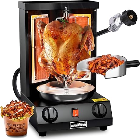Shawarma Grill Machine 2 Burners Vertical Rotisserie: Home Kebab Oven