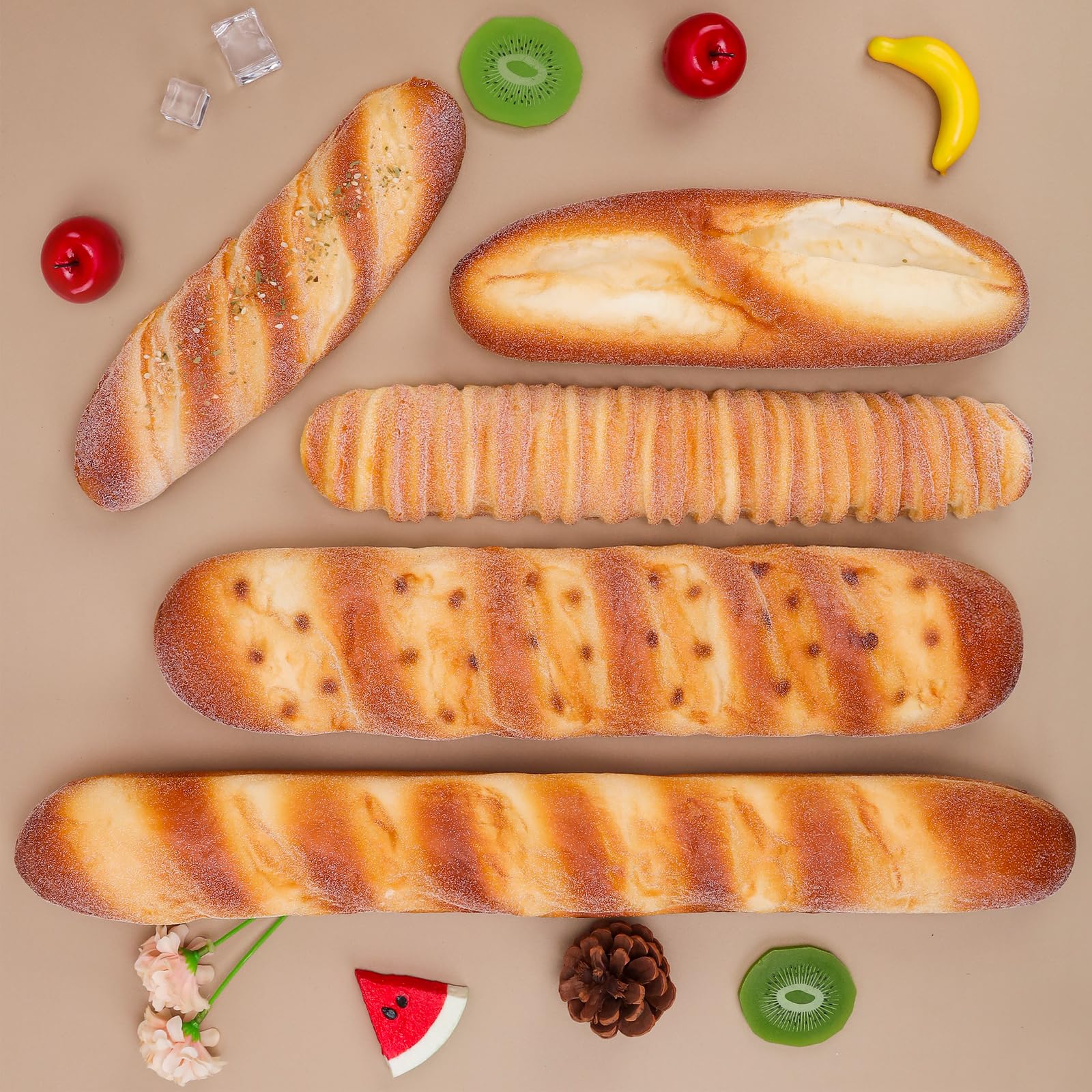VICASKY 24 Pezzi Di Pane In Miniatura Per Bambole – Decorazioni Realistiche In Resina, Accessori Da Cucina Per Casa Delle Bambole