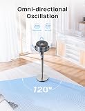 DREO 20 dB Smart Ventilateur Silencieux sur Pied, Oscillation à 120° + 120°, Ventilateurs Puissants avec Télécommande, Portée de 24 m, 6 Modes, 8 Vitesses, Minuterie de 12 h, Compatible avec Alexa - 4