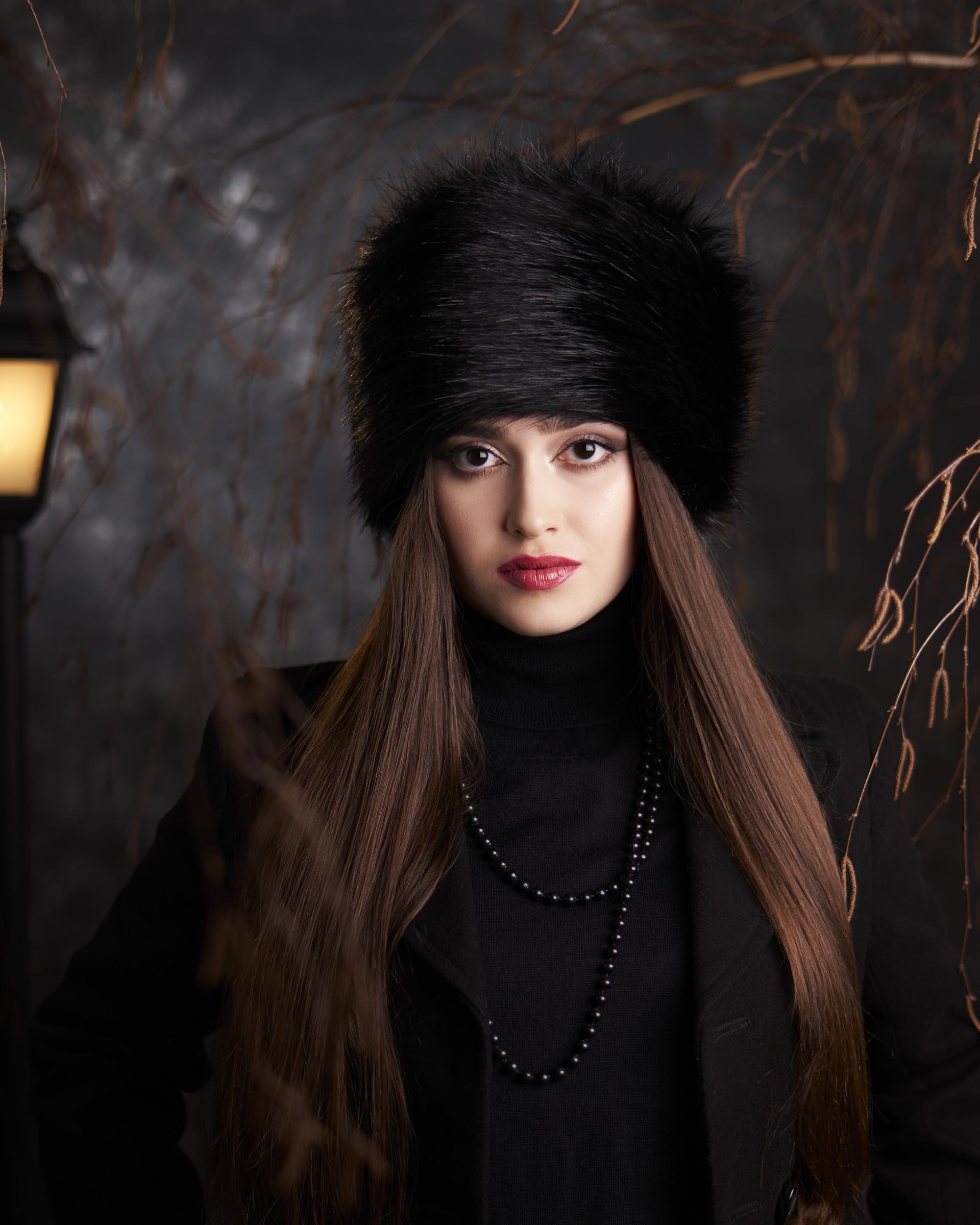 Futrzane Classic Gorro Cosaco - Gorro Ruso Mujer - Cossack Pelo Piel Sintetica
