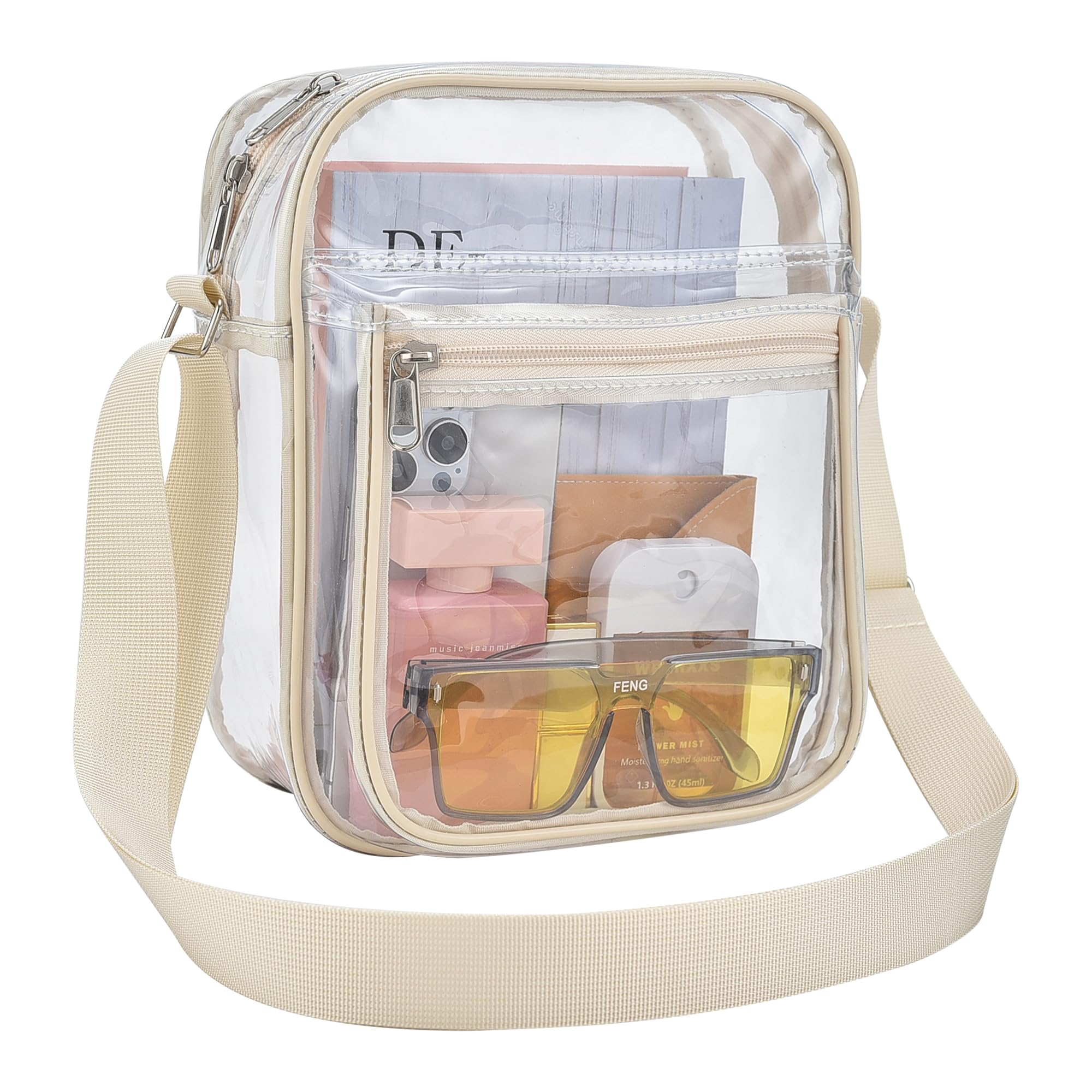 USPECLARE Clear Bag Stadium Approved Clear Messenger Bag for Men and Women