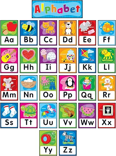 Miniatura 4 de Alfabeto manuscrito tradicional Carson Dellosa con juego de boletín de anuncios de fotografías (3429)