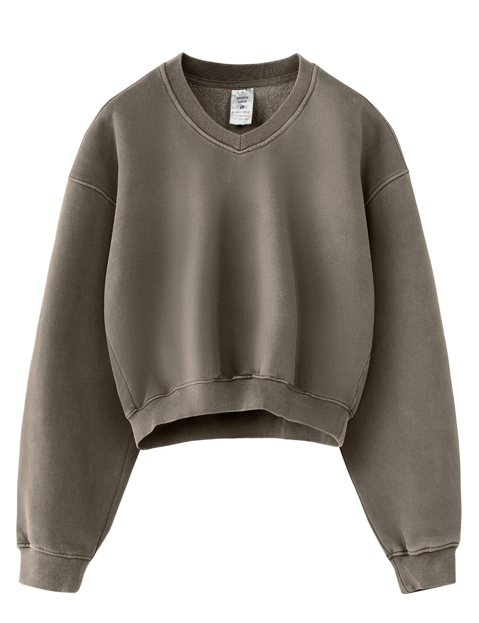 【lit】Dart Cropped Sweat GORGLITTER Women's Cropped Hoodie Sweatshirt Long Sleeve