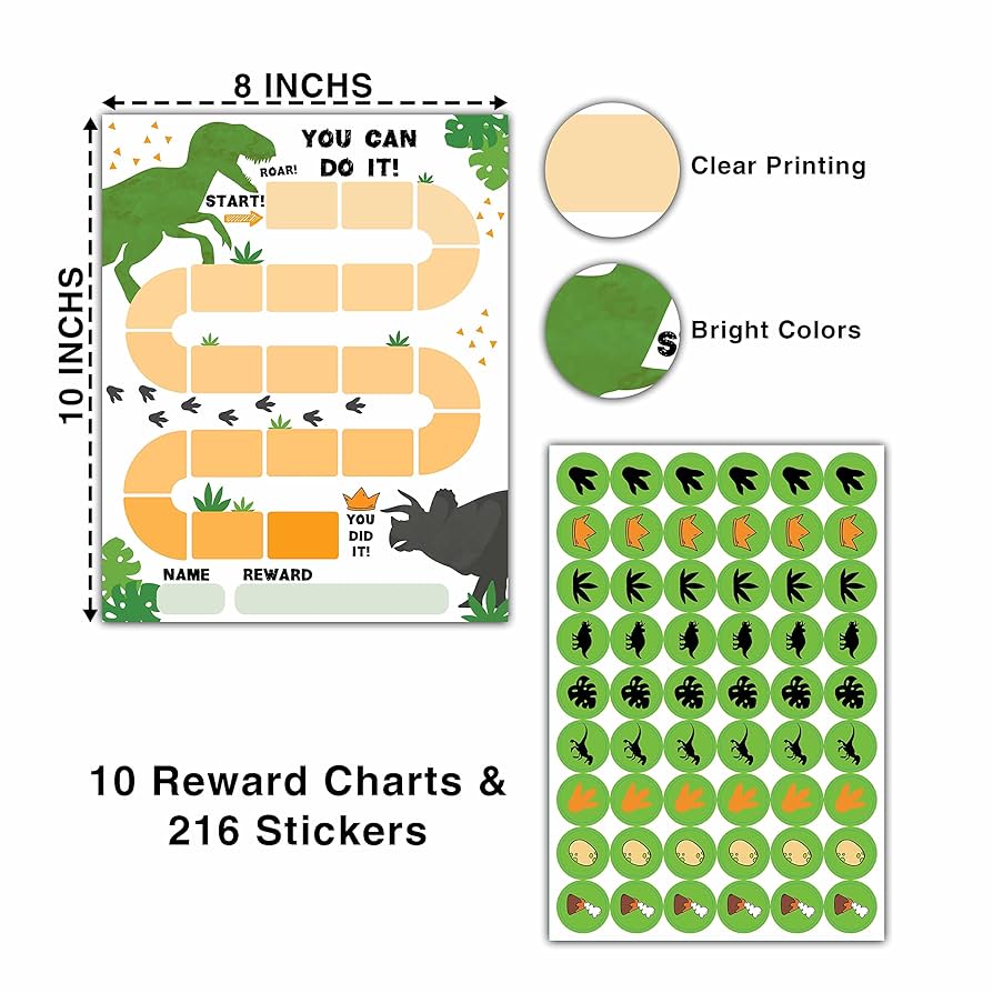 amazon-com-10-dinosaur-reward-chart-with-216-round-stickers-incentive-behavior-chart-for-kids-at-home-classroom-kids-routine-daily-chore-sticker-chart-a09-office-products for Free Printable Dinosaur Behavior Chart Amazon.com : 10 Dinosaur Reward Chart with 216 Round Stickers, Incentive Behavior Chart for Kids at Home Classroom, Kids Routine Daily Chore Sticker Chart-A09 : Office Products for Free Printable Dinosaur Behavior Chart