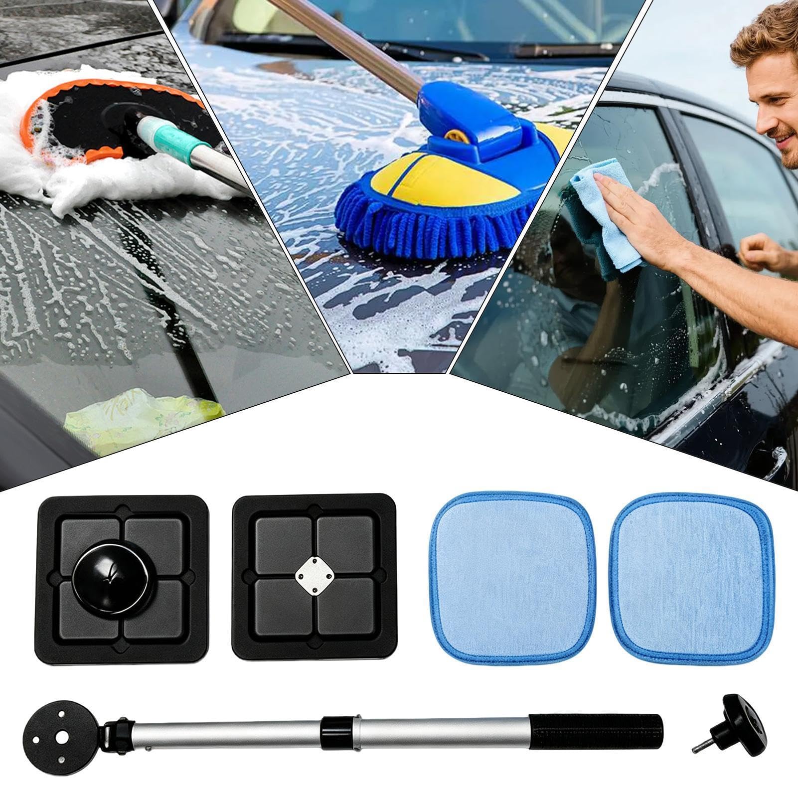Doppelter Magnetischer Scheibenreiniger Für Auto, Verstellbarem Griff