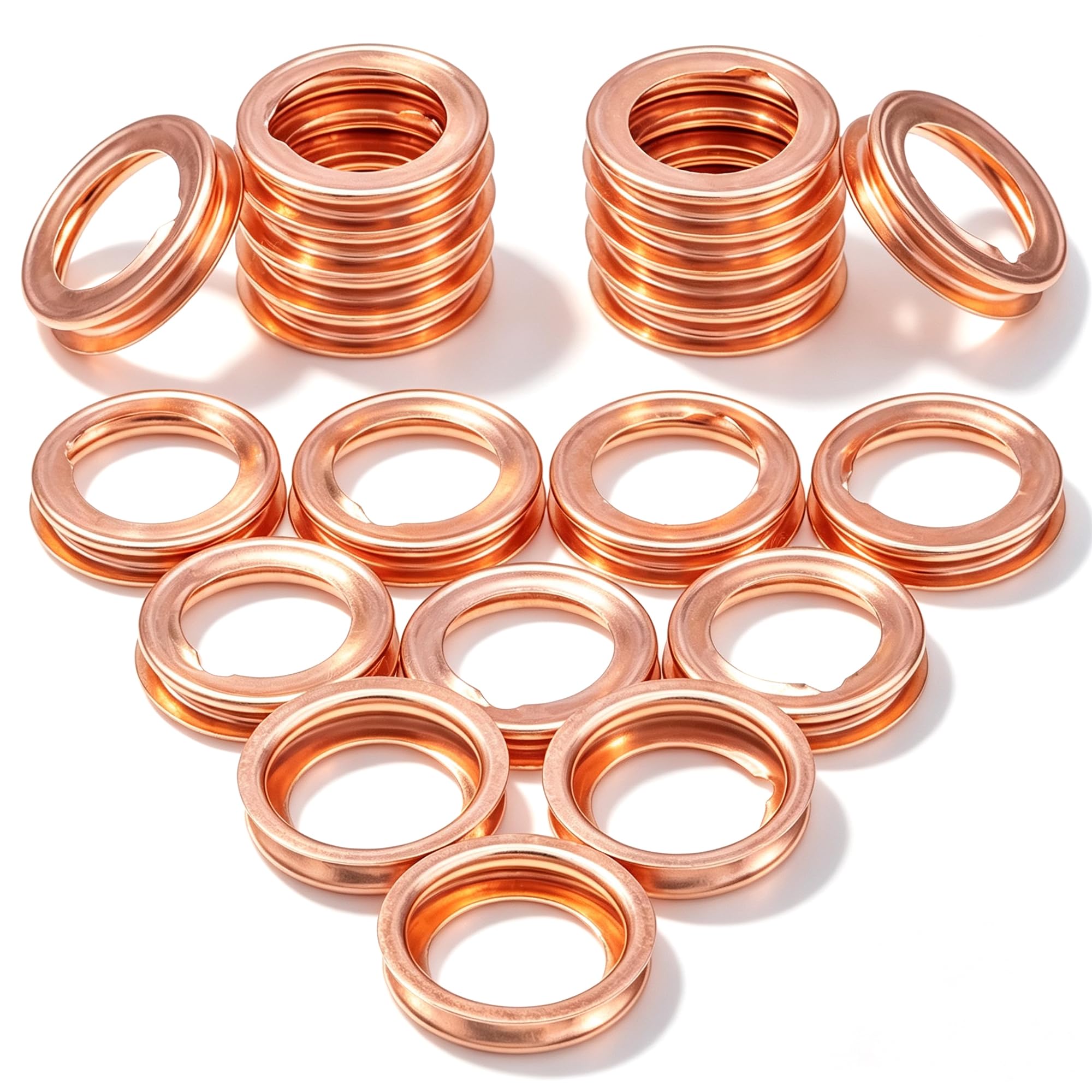 20PCS Copper Engine Oil Drain Plug Gaskets Replacement for 11026-01M02 Nissan/Infiniti EX35 FX35 FX45 FX50 G20 G25 G35-image-47