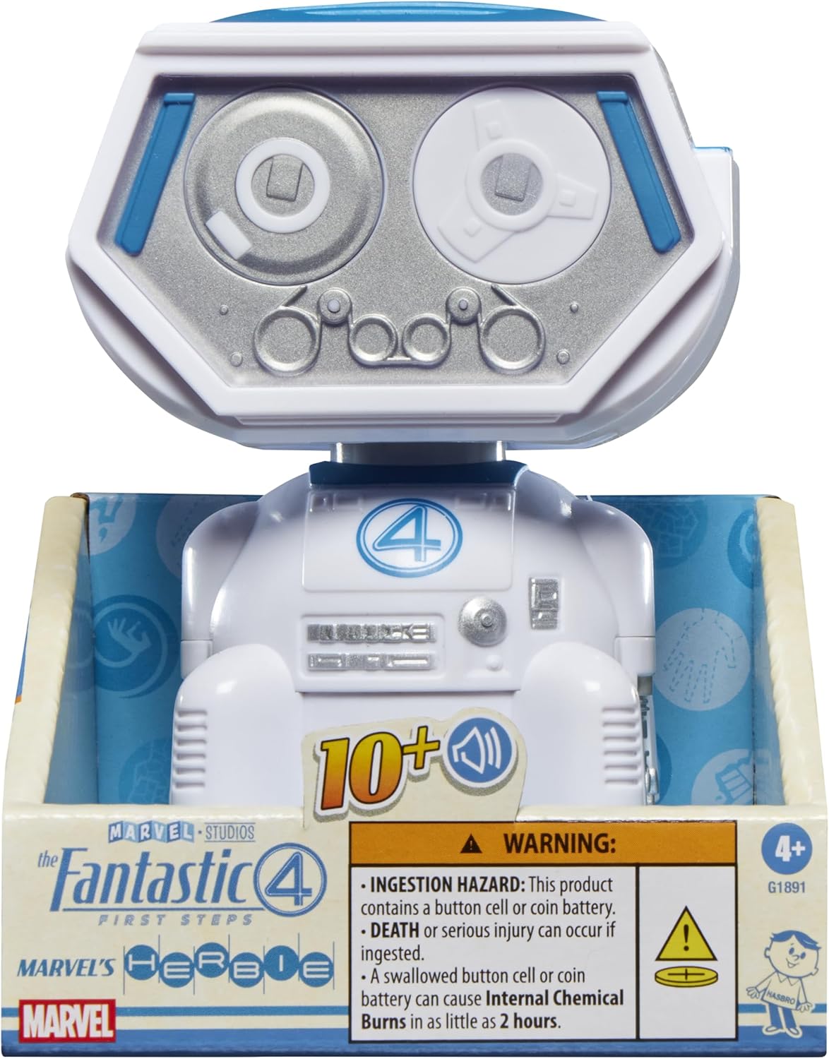 Marvel Studios The Fantastic Four: First Steps Marvel’s H.E.R.B.I.E. 4-Inch (10 CM) Action Figure, Super Hero Toys for Kids, Ages 4+ - Image 3