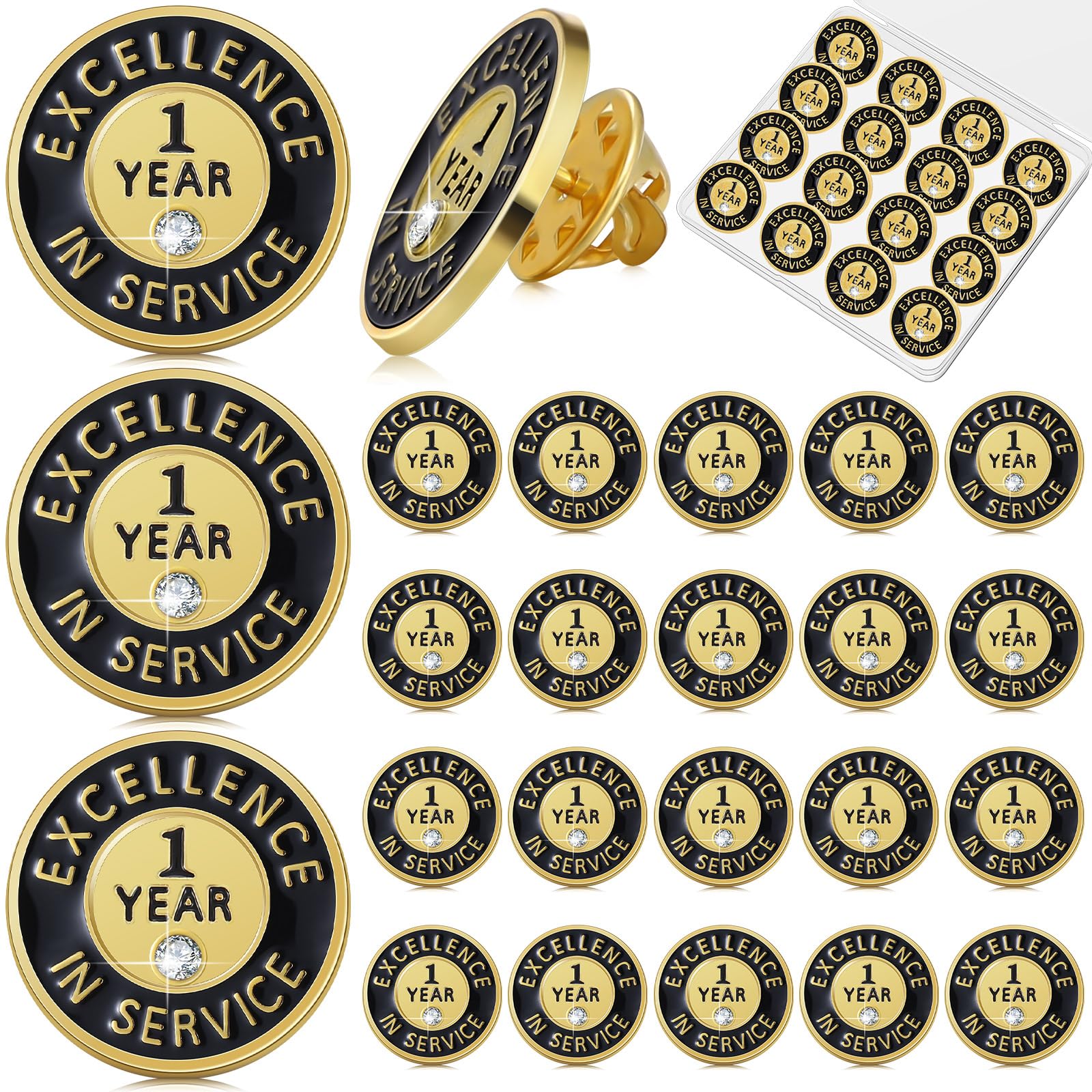 Ferreve Years of Service Pin Anniversary Lapel Pin for Employee
