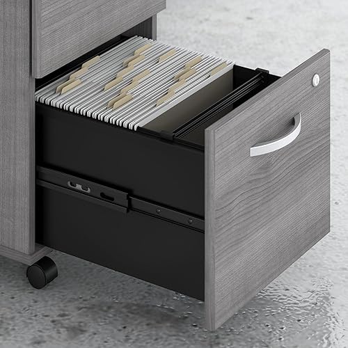 Miniatura 39 de Bush Business Furniture - Archivador móvil de 3 cajones, ensamblado, almacenamiento de documentos rodantes para el hogar o la oficina profesional,