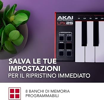 Akai Professional LPK25 - Controller Tastiera MIDI USB con 25