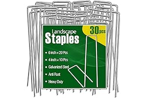 Galvanized Landscape U Stakes for Weed Barrier, Garden Hose, Drip Irrigation