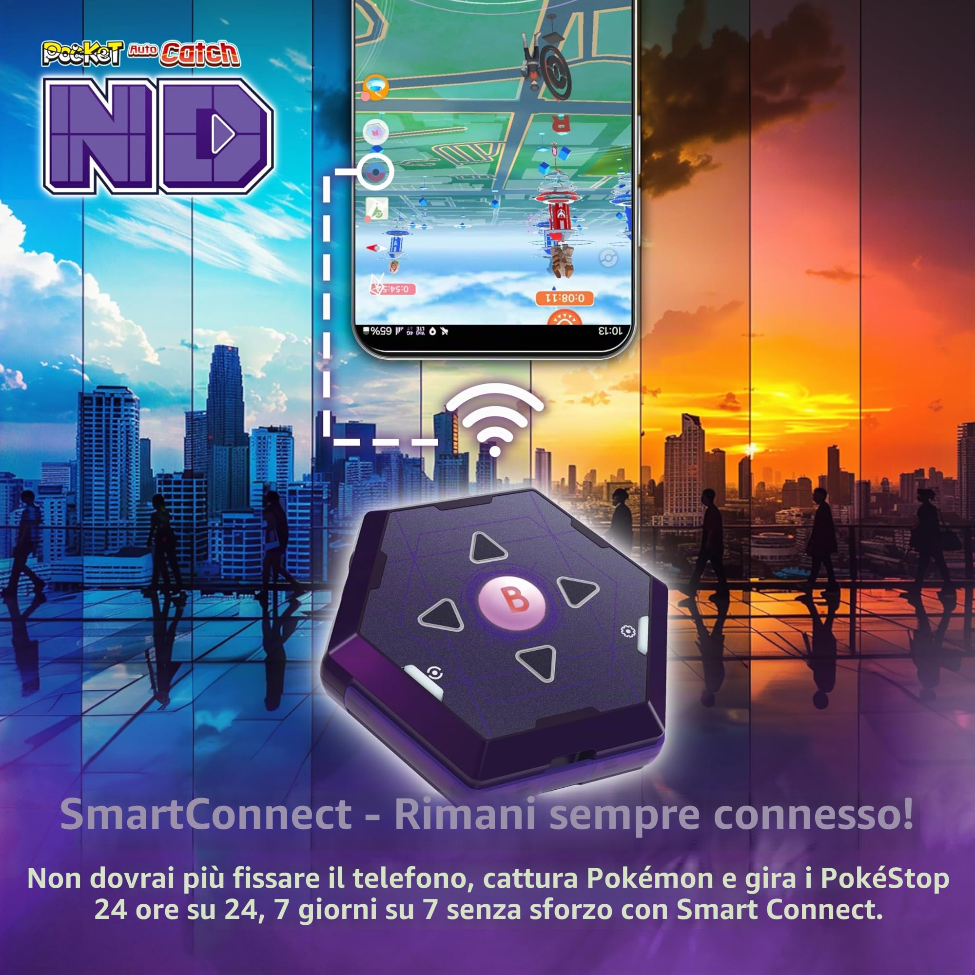 Brook Auto Catch ND – Catturatore auto senza sforzo per anziani e bambini, Hyper Tap per giochi istantanei di mostri tascabili, compatto e a mani libere. Versione esclusiva: