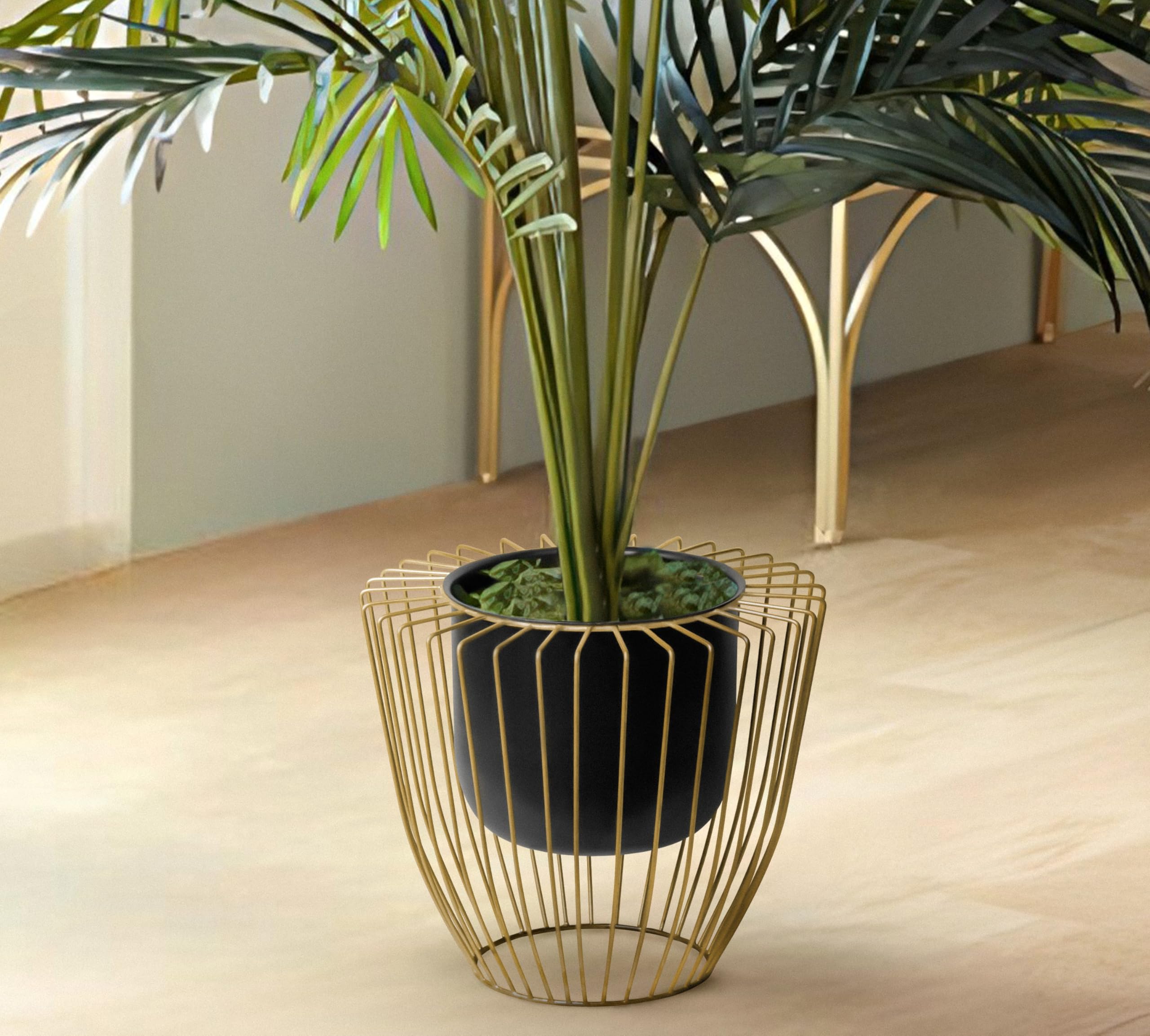 See full amazon price history chart for RICHIES ENTERPRISES - Golden Decorative Wire Planter Pot with Stand Indoor Outdoor Plant Stand with Planter Pot Home & Decor (Large) RICHIES ENTERPRISES - Golden Decorative Wire Planter Pot with Stand Indoor Outdoor Plant Stand with Planter Pot Home & Decor (Large) (B0C38XTTFM) Amazon Price History, Amazon Price Tracker