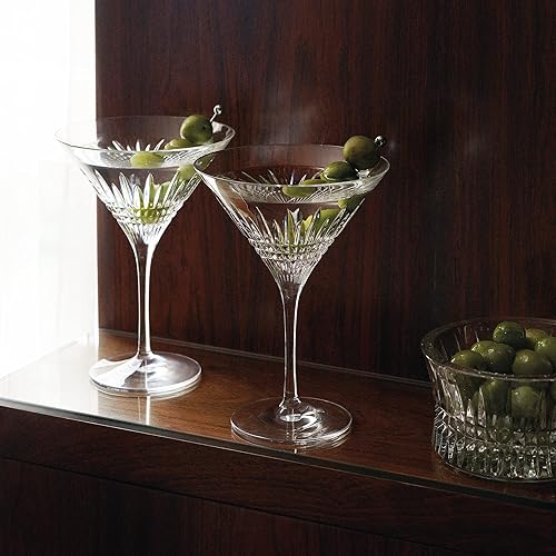 Miniatura 2 de Waterford Lismore Diamond Martini - Juego de 2 vasos de Martini de cristal grabado personalizado para cócteles servidos