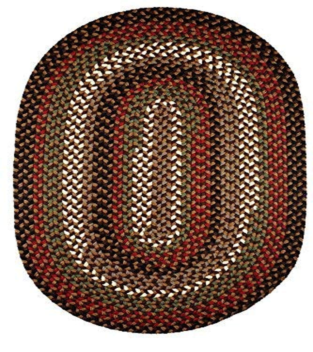 Buy RRI Home Decor Rhody Rugs Brown Fudge 3.5' x 1.5' Slice Rug Front