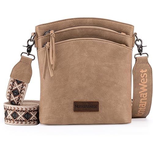 Montana West Crossbody Purses and Handbags for Women Double Compartments Cross Body Bag with Adjustable Strap