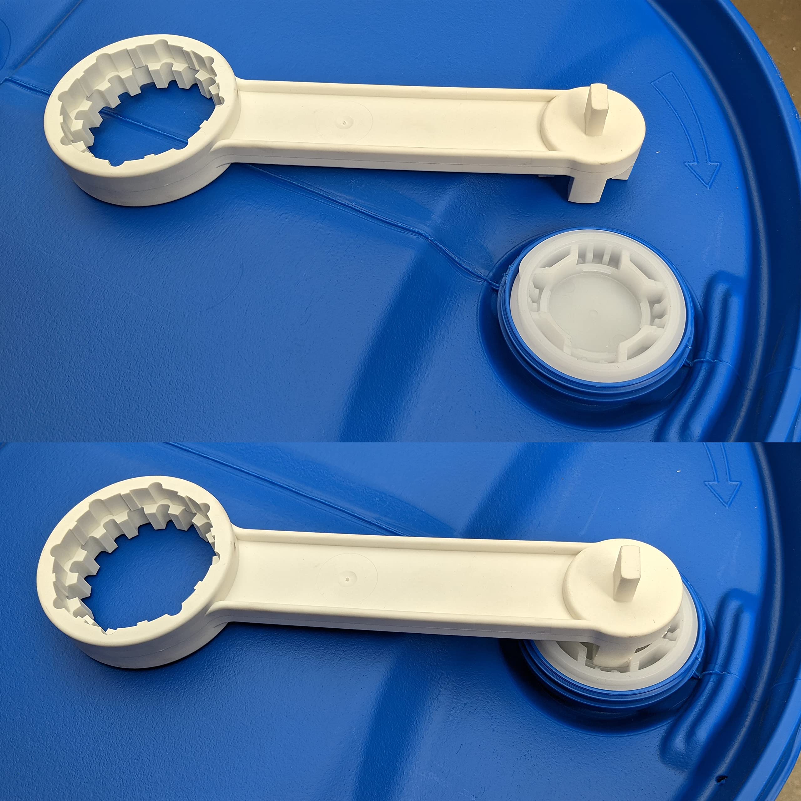Clé à Bouchon Plastique Pour Bidons De 20L, 25L, 30L - Design Demi-cercle, 8 Filets, Ouverture Facile
