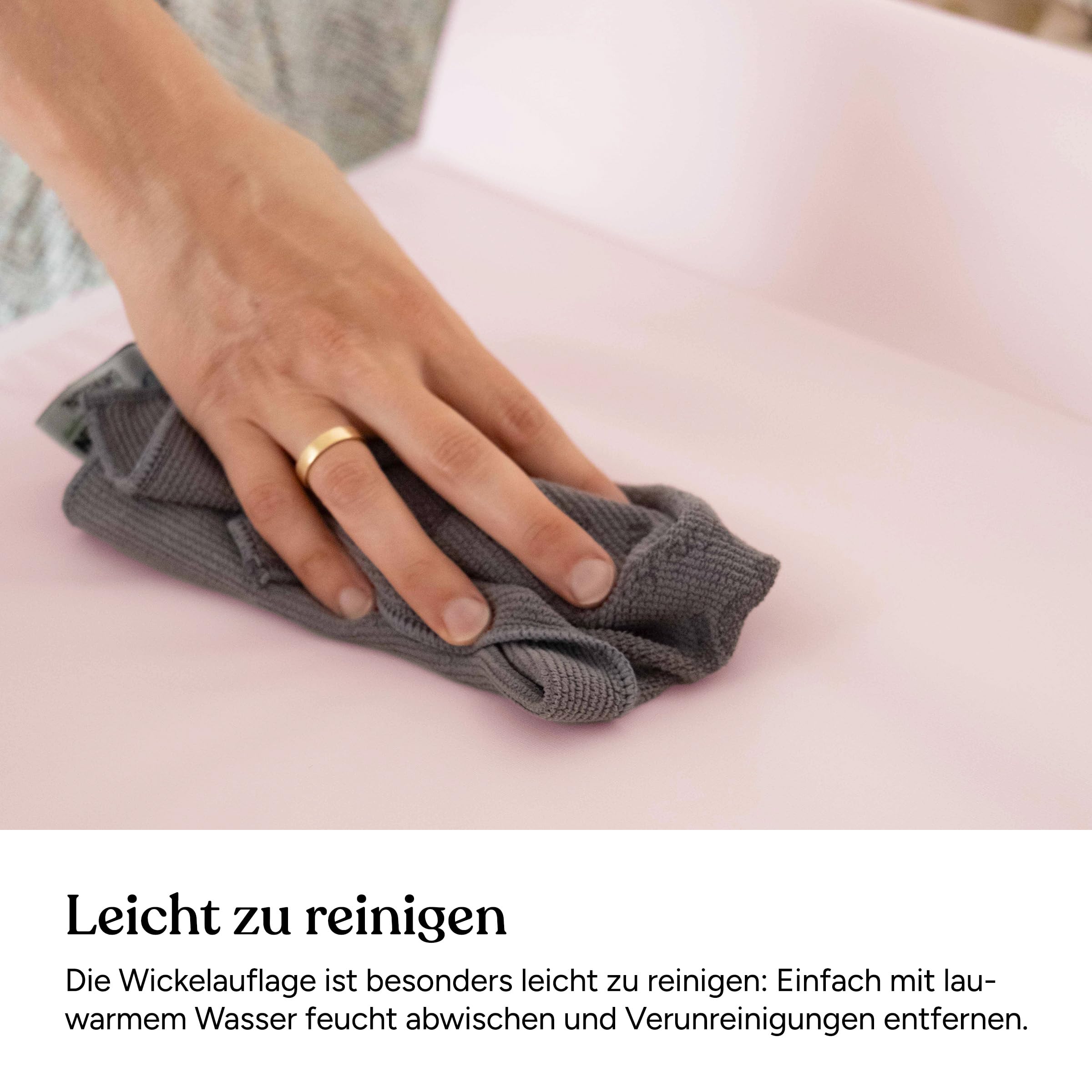 Ehrenkind Abwaschbare Wickelauflage 50x70 Beige Hygienisch Sicher Wickelunterlage