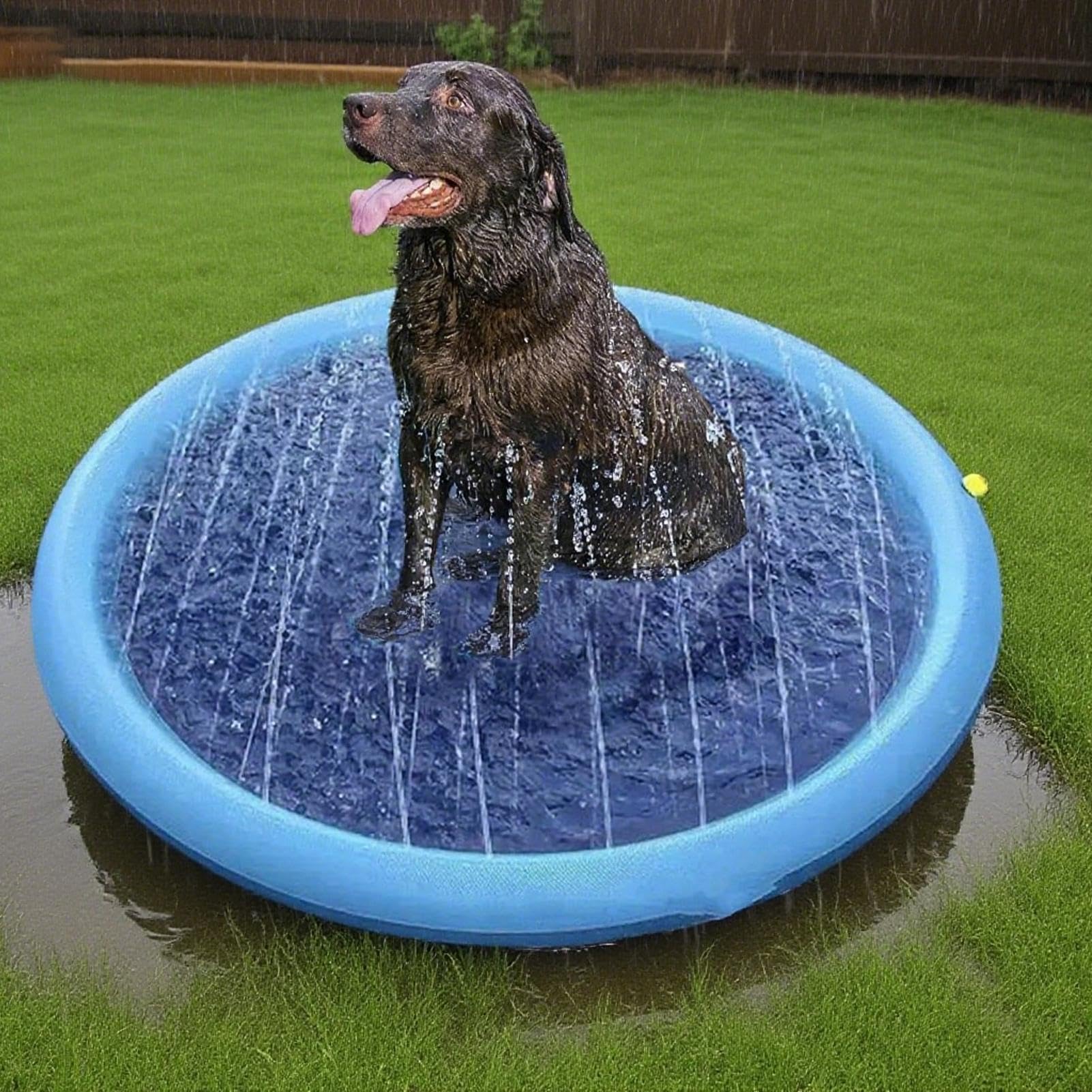 Tappetino Splash Per Cani,Tappeto gioco estivo - Tappeto Gioco Fontana Estiva - Per Bambini Maschi, Prescolari, Famiglie, Cortile, Asilo, Campeggio, Spiaggia, Patio, Giardino,