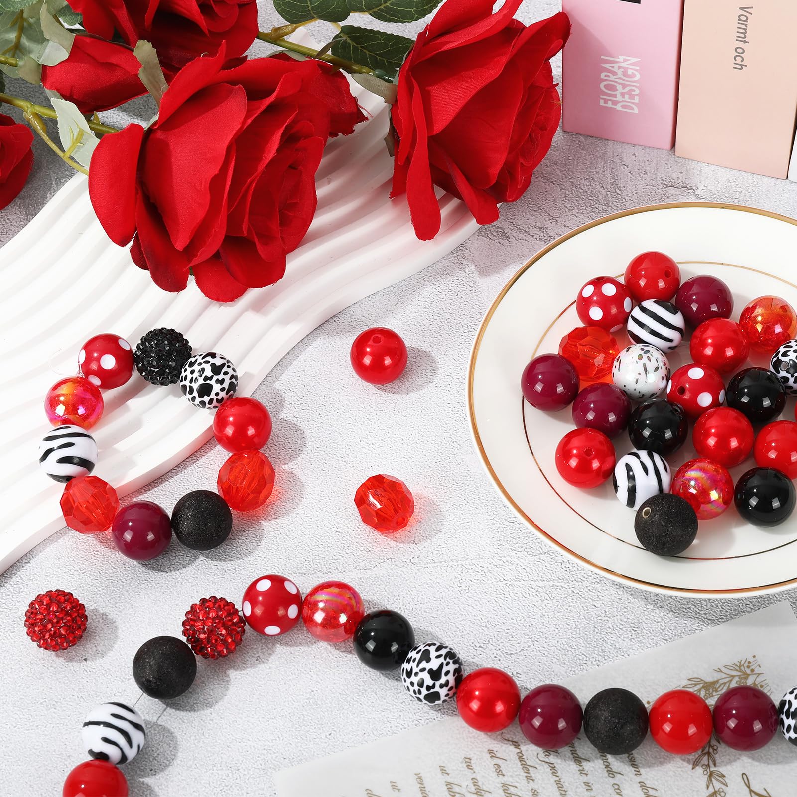 ⭐︎Bead⭐︎ Amazon.com: JJzxwish 1260pcs Acrylic Pastel Beads, 28 Color