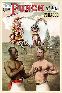 Magnet Chew Punch Plug Tobacco - Vintage Style 1886 Boxing Advertising Magnet Vinyl Magnetic Sheet for Lockers, Cars, Signs, Refrigerator 5"