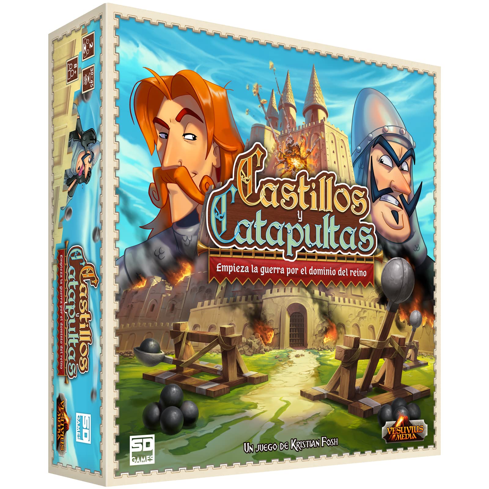 SD GAMES Castles and Catapults - Building Game, Battles and Skill, 2 or More Players from 8 Years
