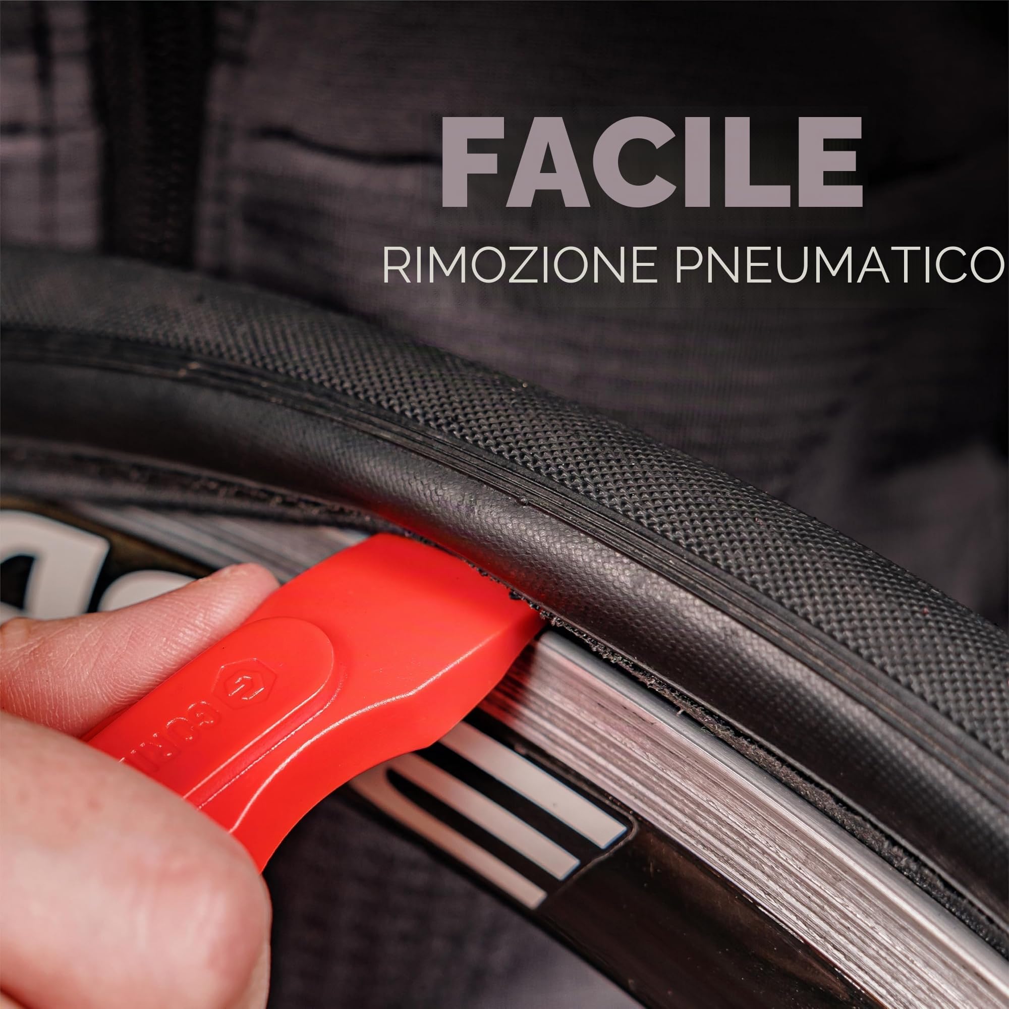 Gorilla Force Cacciagomme per Bici Ultra Resistenti Rosso Fuoco Confezione da 4