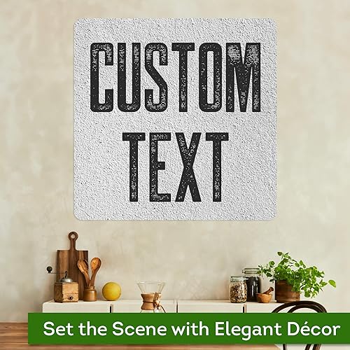 Miniatura 650 de My Sign Center - Letrero personalizado, 11 colores de fuente, 13 estilos de fuente, 4 opciones de agujero, 22 tamaños, 8 x 32 pulgadas, sin óxido,