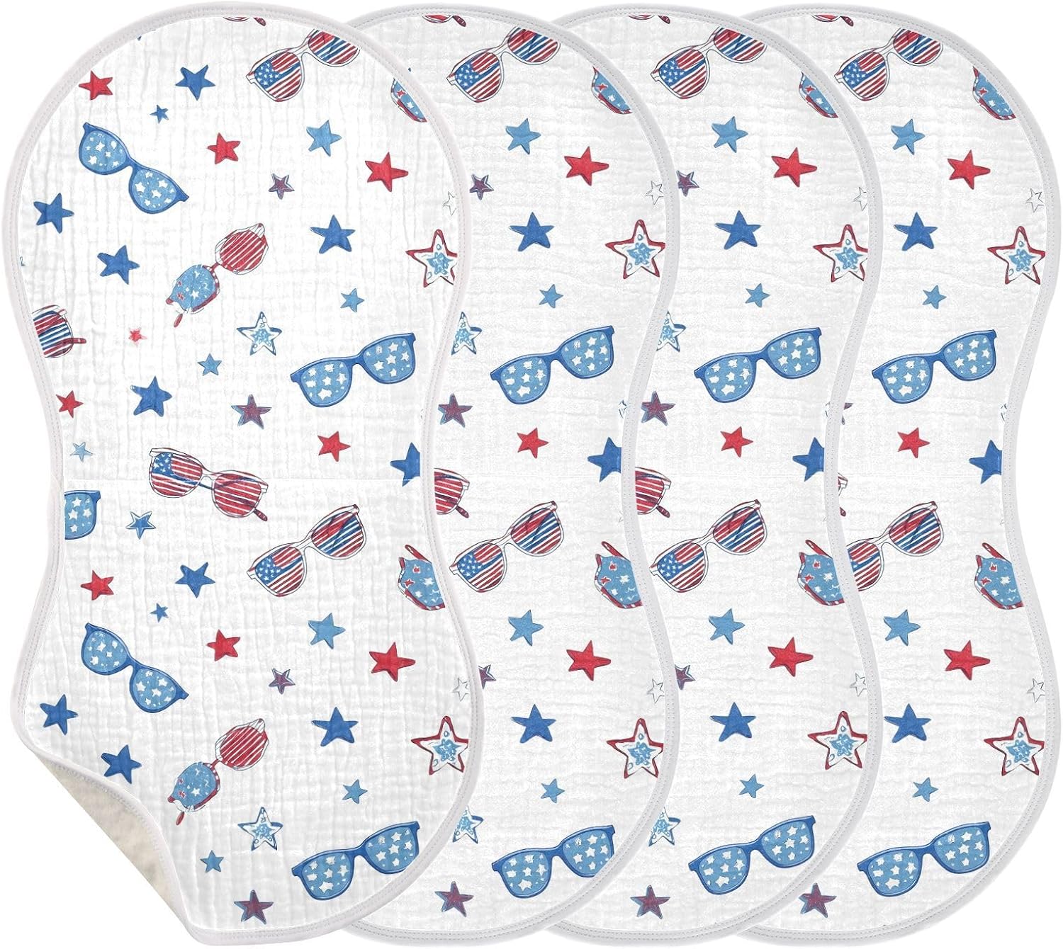 vvfelixl Star Stripe Shades Burp Cloths for Baby Boy Girls Baby Washcloths Burp Rags 1 Pack